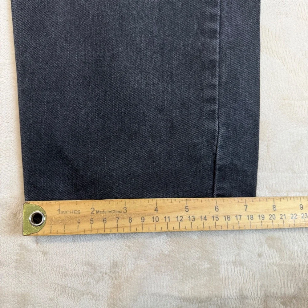 Levi's 502 Jeans Mens 36x30 Straight Leg Black Denim Pants